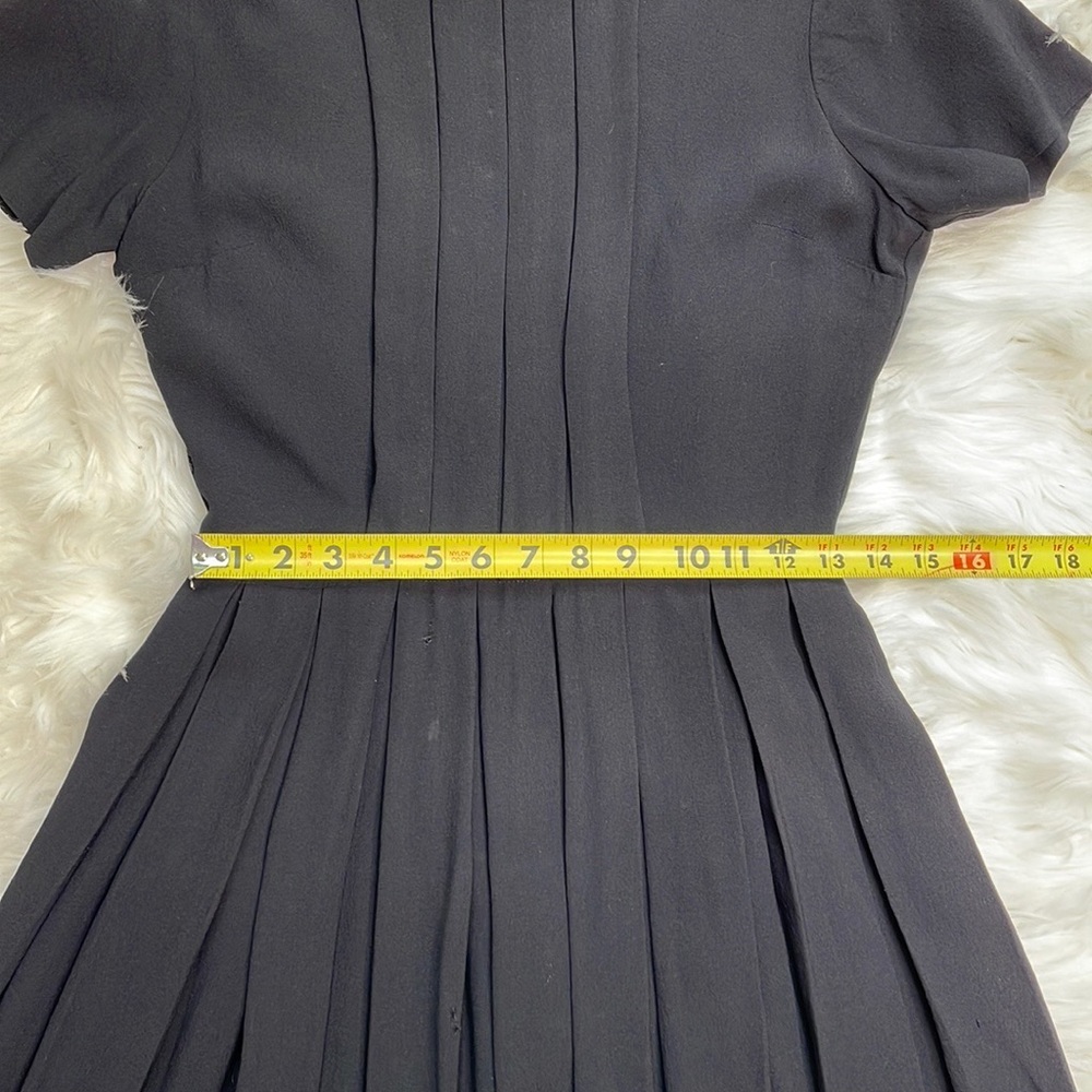 Vintage Neiman Marcus Black Pleated Dress - Picture 11 of 14
